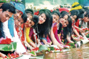 ফুল ভাসিয়ে বৈসাবি উৎসব শুরু