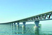 পদ্মা সেতু নির্মাণের দ্বিতীয় সুপার স্ট্রাকচার জাহাজ মাওয়ায়